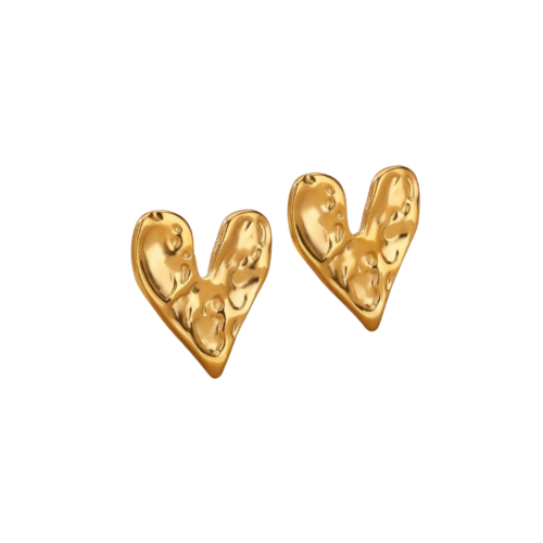 Boucles doreilles plates coeur